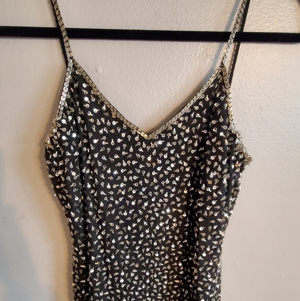 Vintage Black Sequence Dress